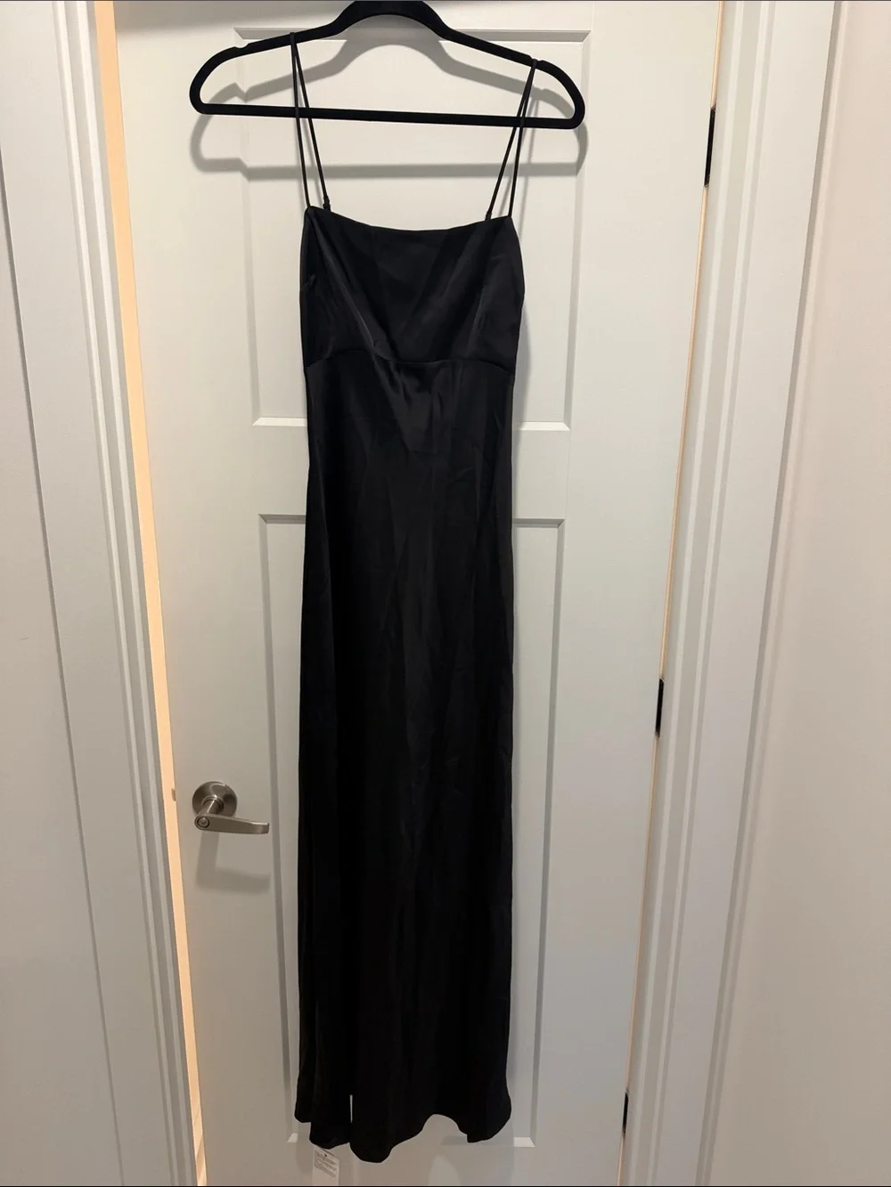 Abercrombie & Fitch black Satin Slip Dress- A&F Julia Slip Cowl Back Dress